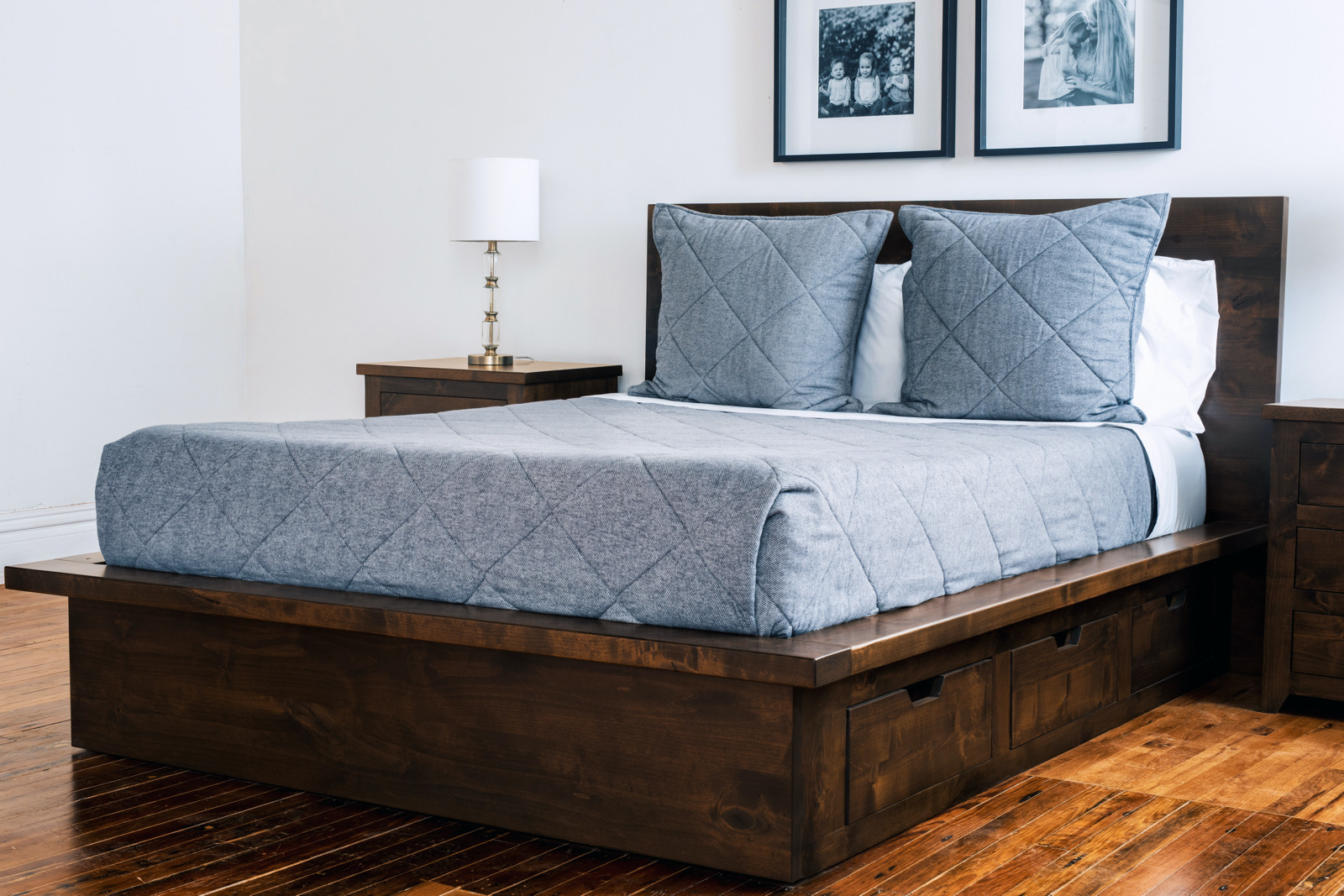 Lake House Platform Bed   Top Furniture Pieces with Extra Bed Frame Storage